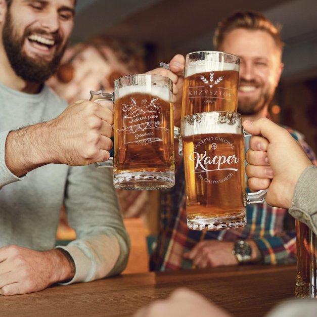 Kufel do piwa z grawerem dla chłopaka na imieniny Dzień Chłopca walentynki