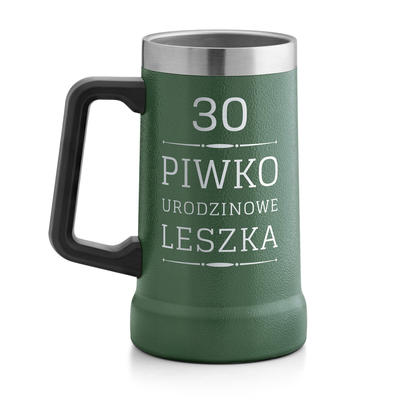 Zielony kubek termiczny kufel z grawerem dla niego na 30 urodziny