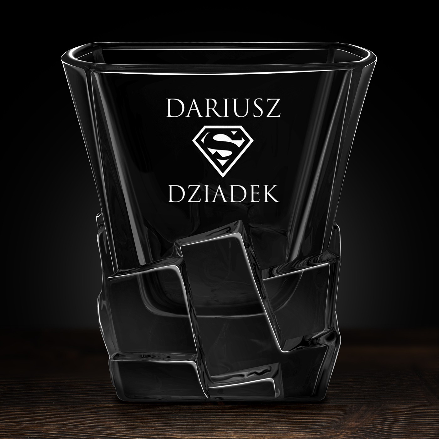 Szklanka do whisky z grawerem dla super bohatera dziadka