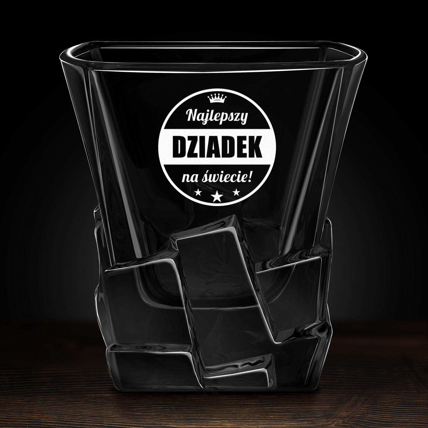 Szklanka do whisky z grawerem dla dziadka z dedykacją