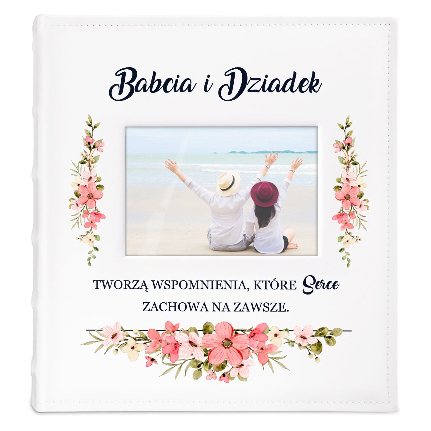 Album na zdjęcia z okienkiem i nadrukiem na Dzień Babci i Dziadka
