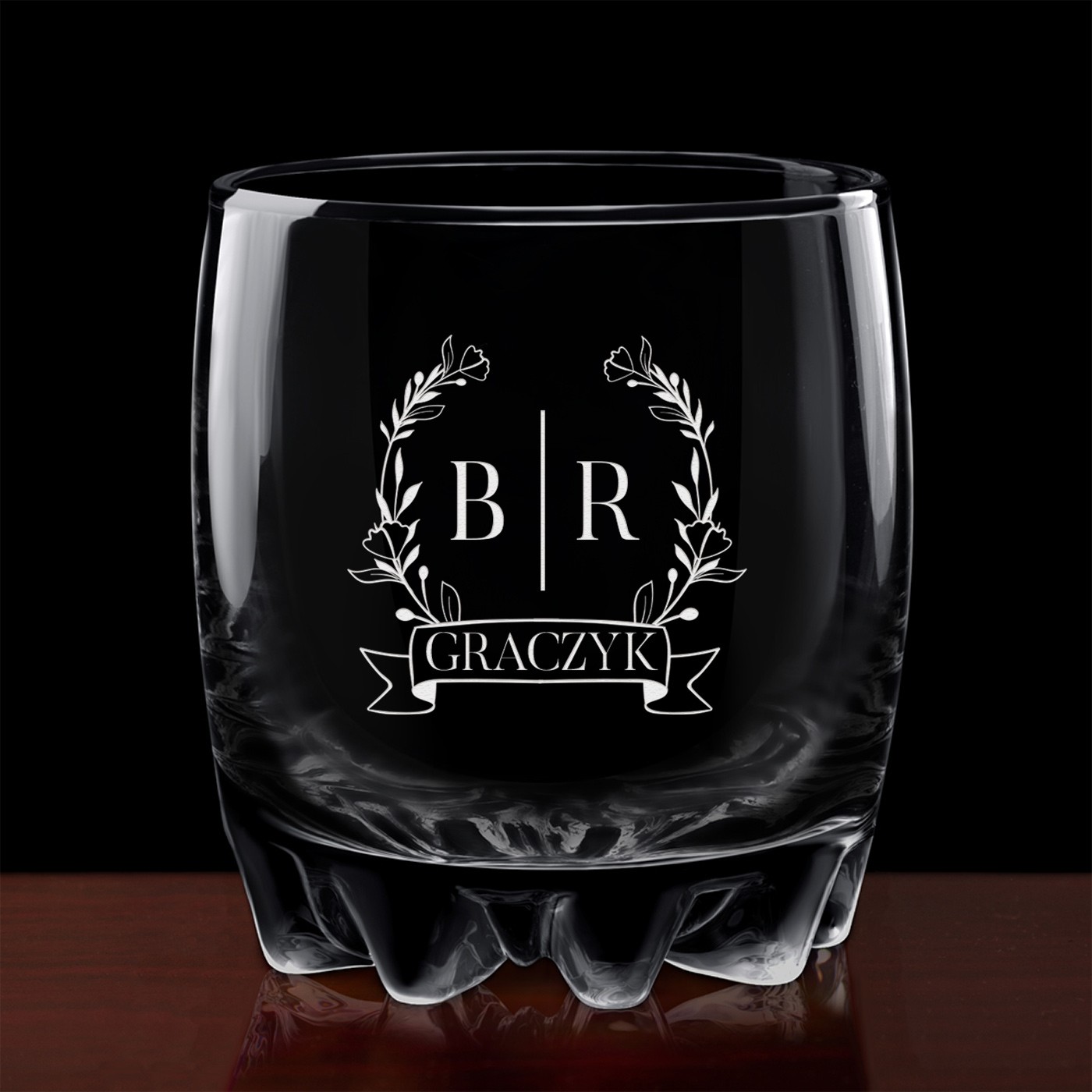 Karafka globus 2 szklanki sylwana zestaw do whisky na ślub