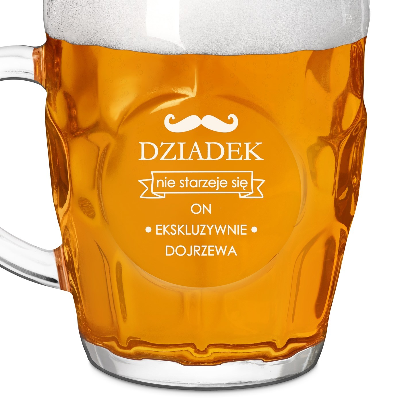 Bąbelkowy kufel na piwo dla dziadka