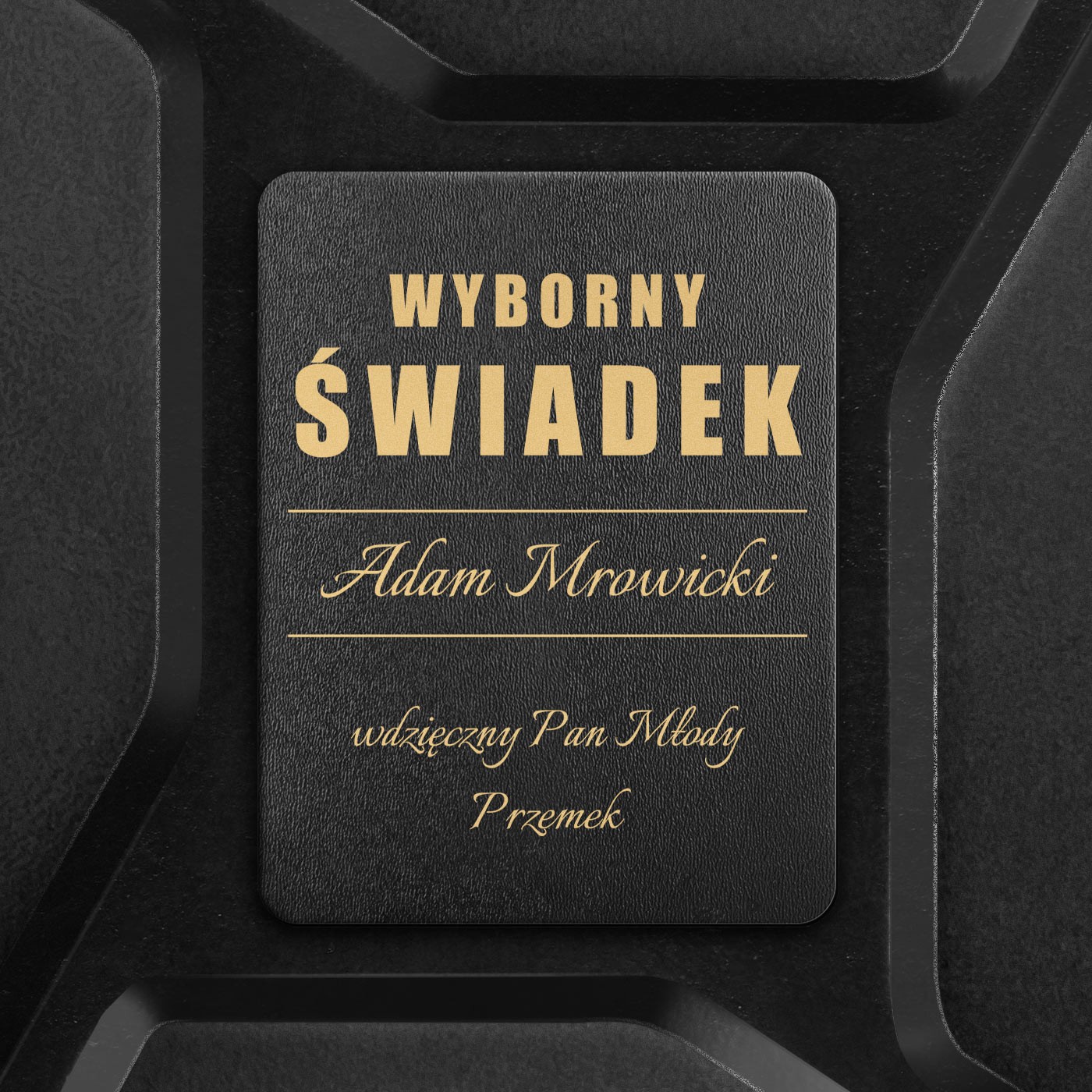 Kanister barek z wyposażeniem dla świadka na ślub