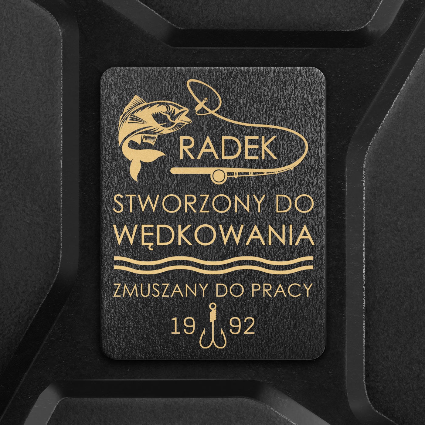 Kanister barek z wyposażeniem dla niego wędkarza