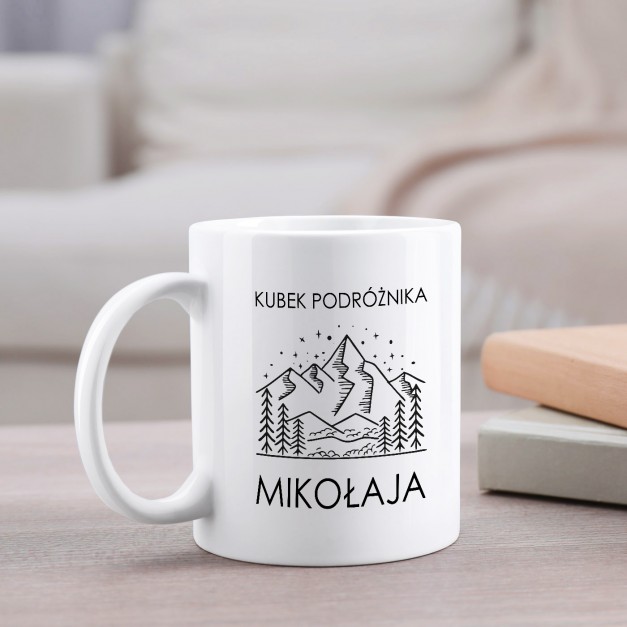 Kubek z nadrukiem dla podróżnika