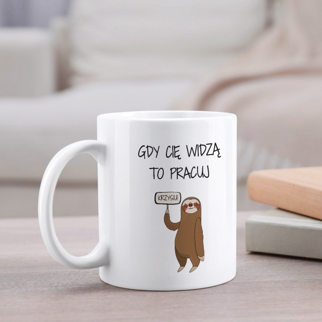 Kubek z nadrukiem dla niego kolegi z pracy