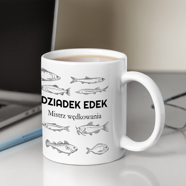 Kubek ze zdjęciem dla dziadka wędkarza