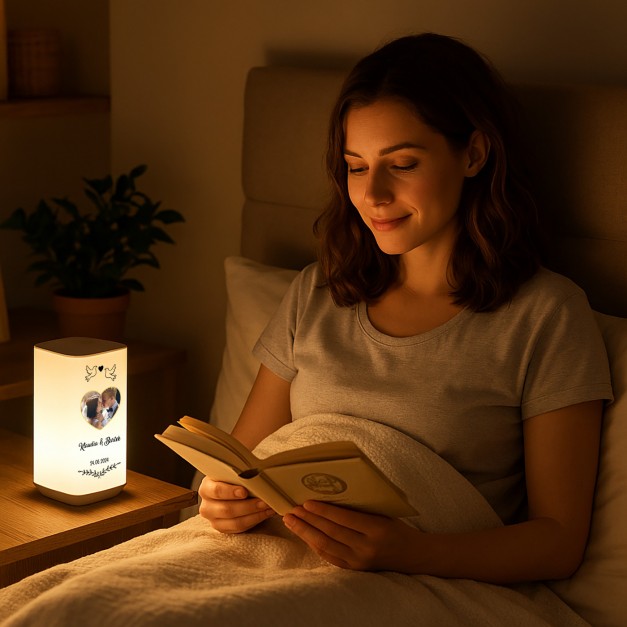Lampka nocna LED z nadrukiem dla męża żony na rocznicę ślubu
