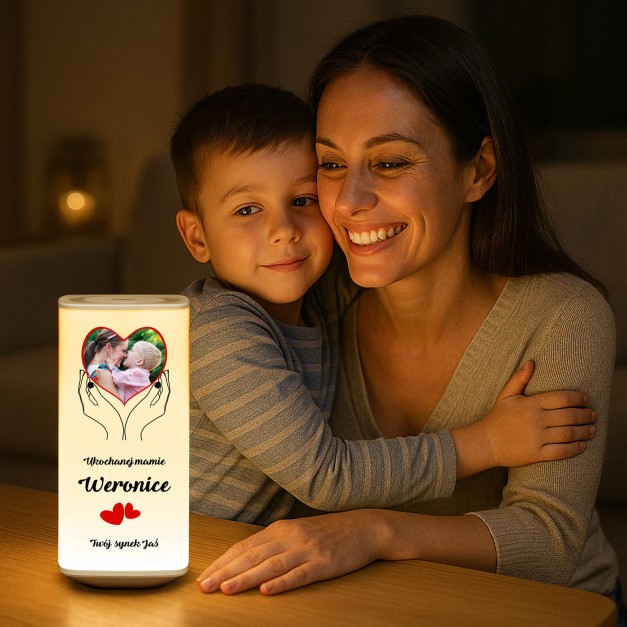 Lampka nocna LED z nadrukiem dla mamy na urodziny