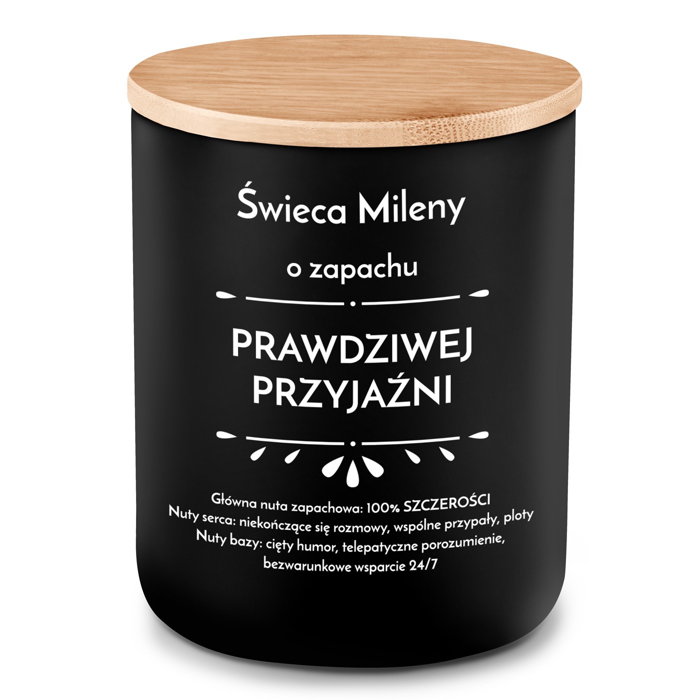 Świeca sojowa z grawerem dla przyjaciółki
