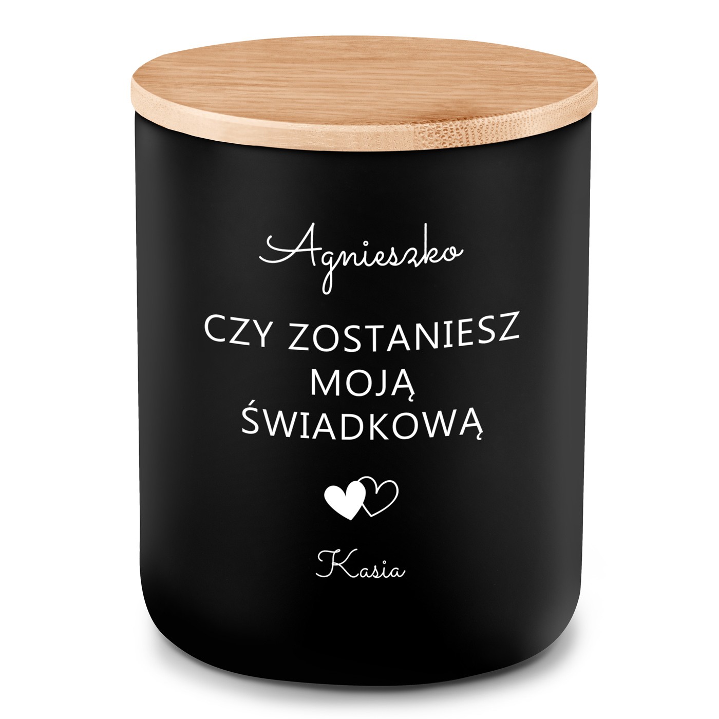 Świeca sojowa z grawerem dla niej przyjaciółki siostry świadkowej