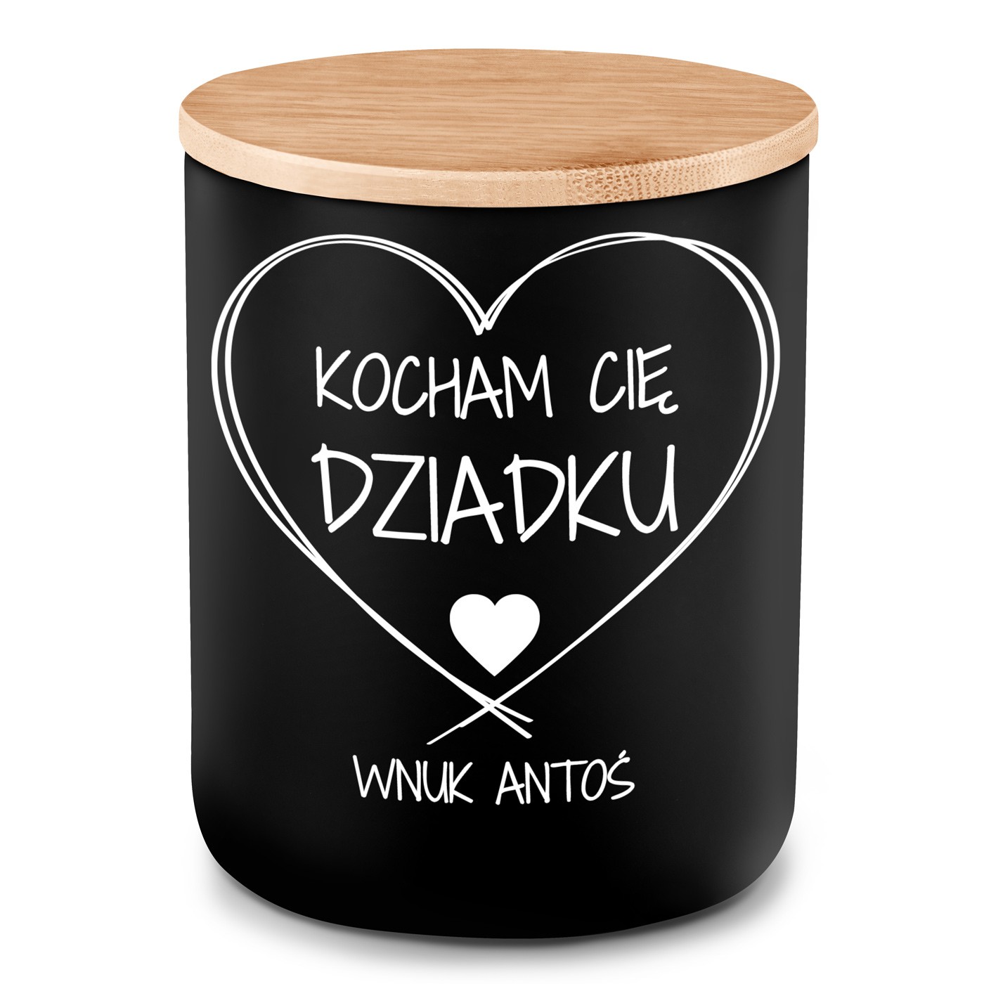 Świeca sojowa z grawerem dla dziadka na dzień dziadka