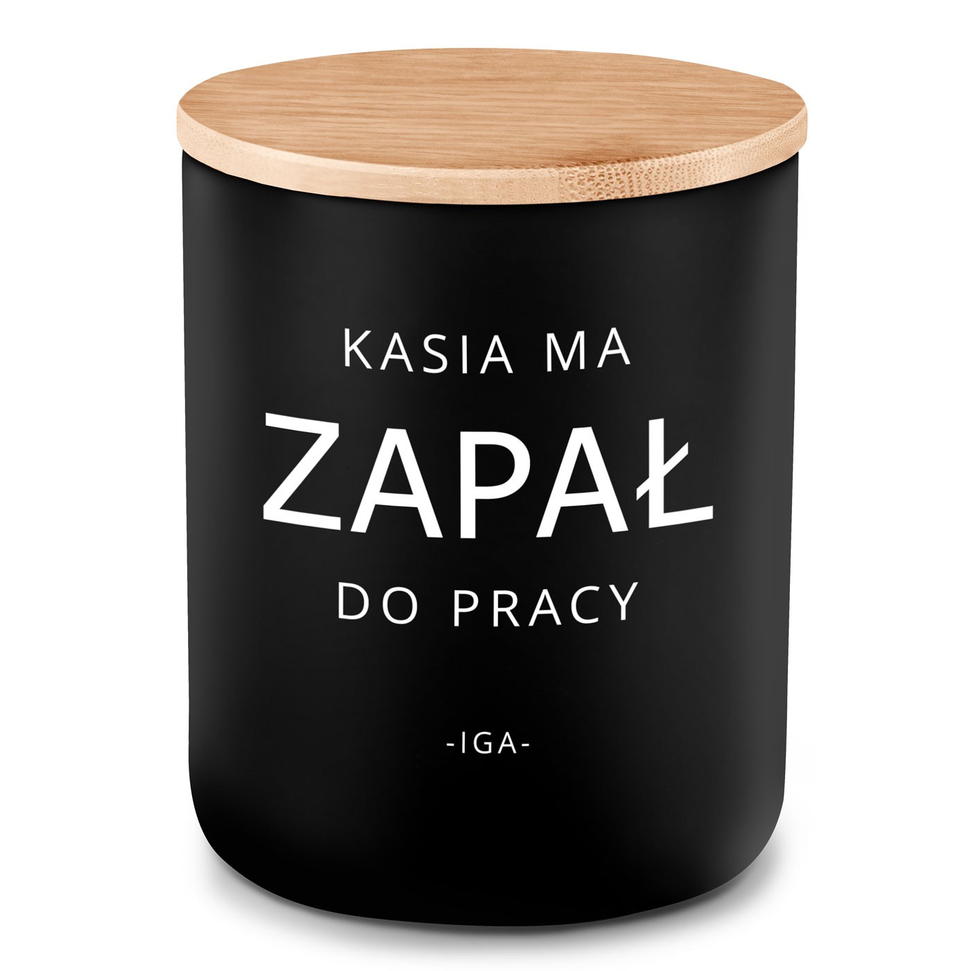 Świeca sojowa z grawerem dla koleżanki z pracy