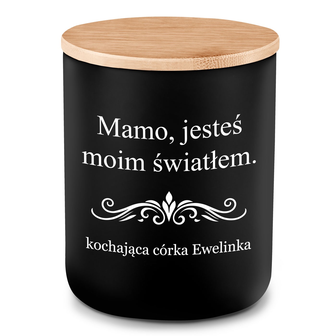 Świeca sojowa z grawerem dla mamy podziękowanie
