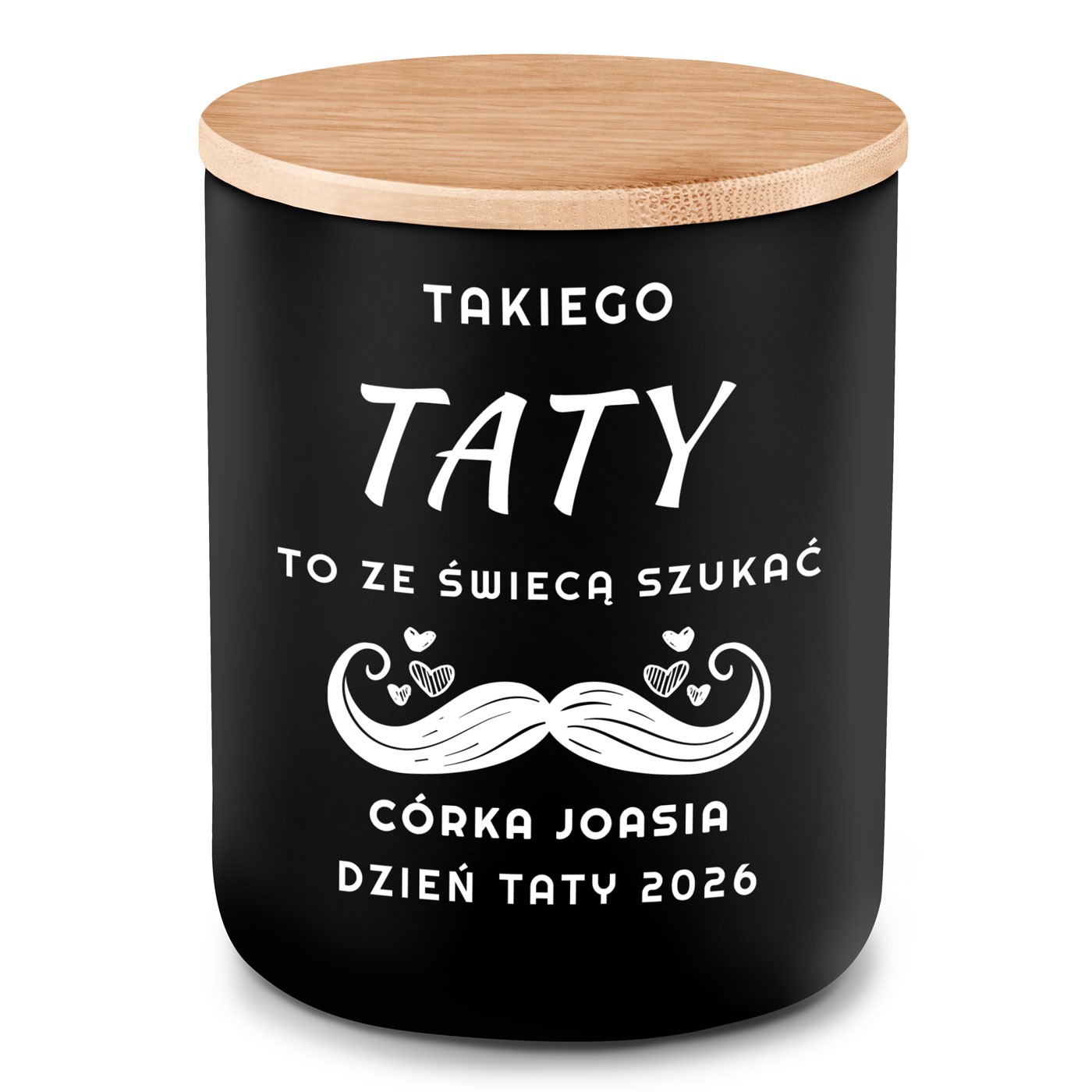 Świeca sojowa z grawerem dla taty na dzień taty