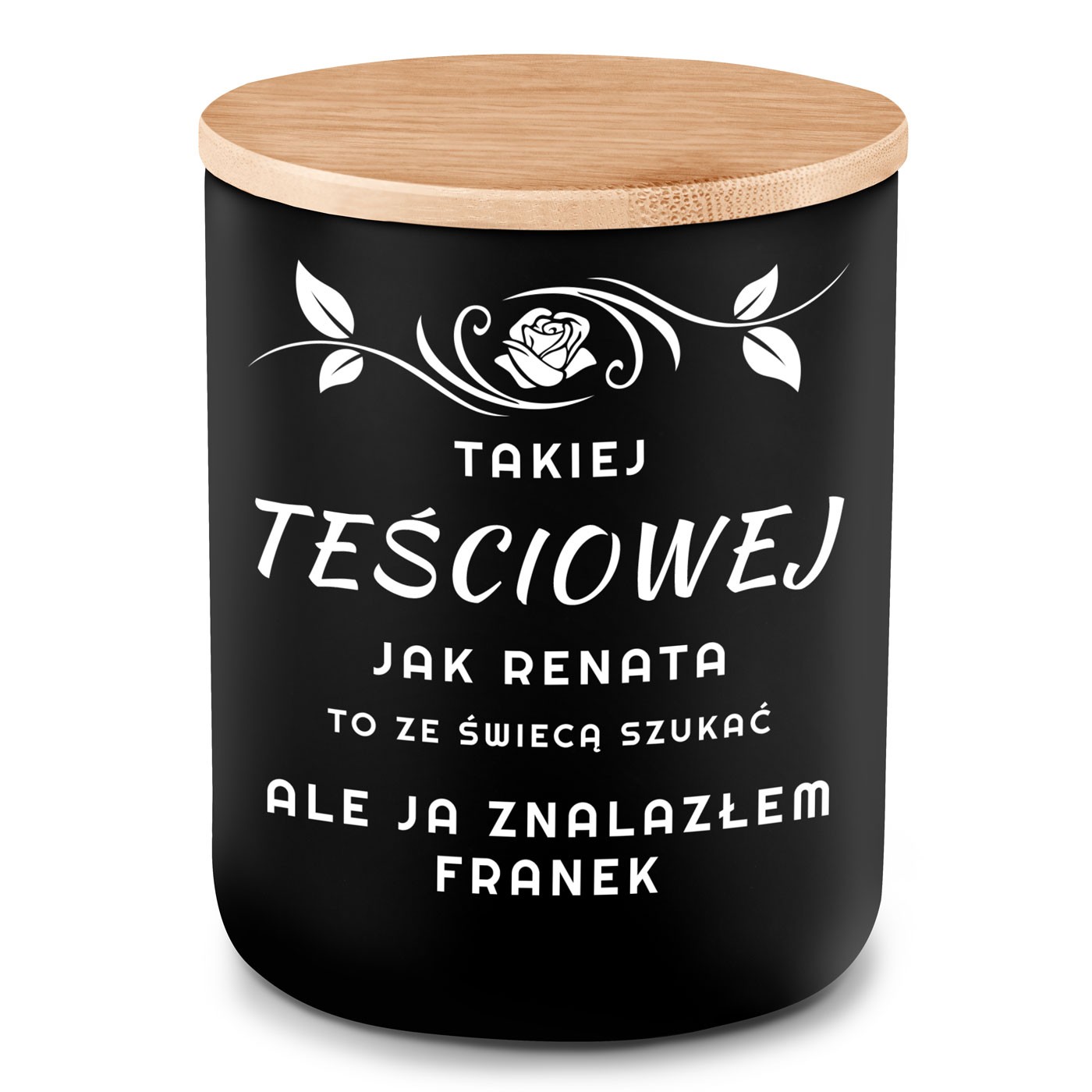 Świeca sojowa z grawerem dla teściowej