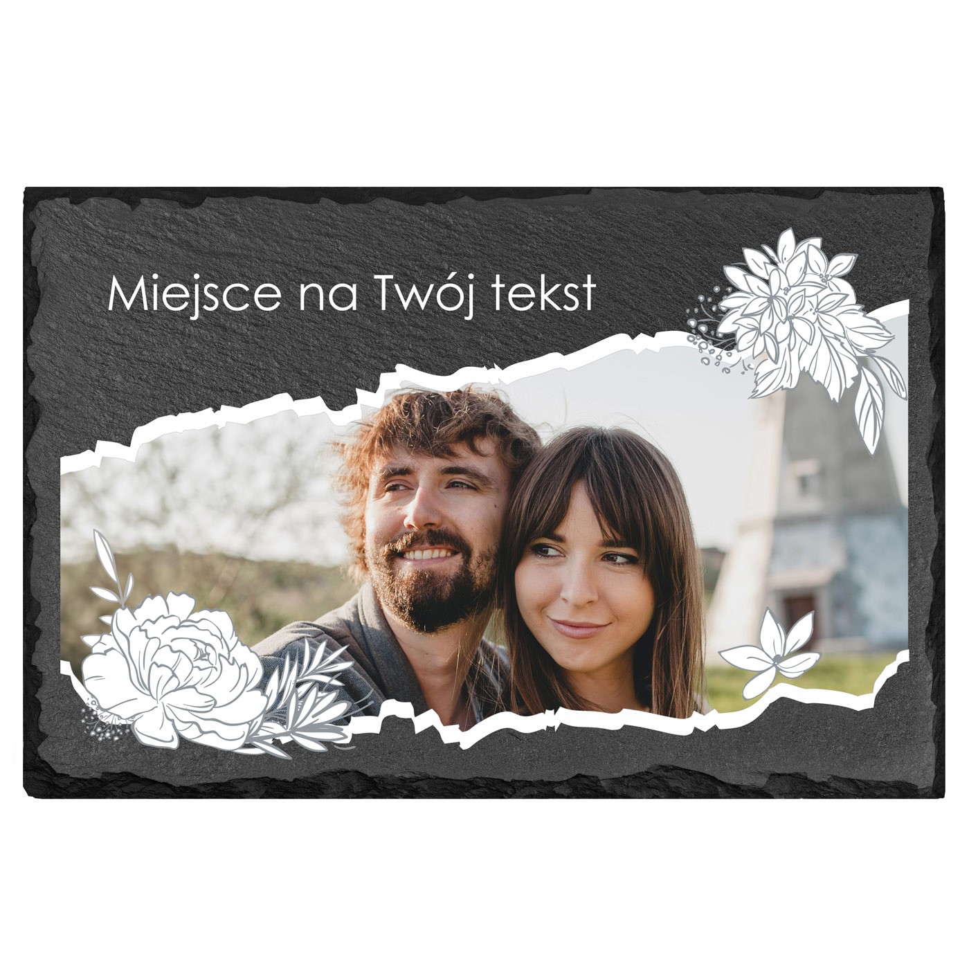 Kamienny łupek 20x30 z nadrukiem niej niego