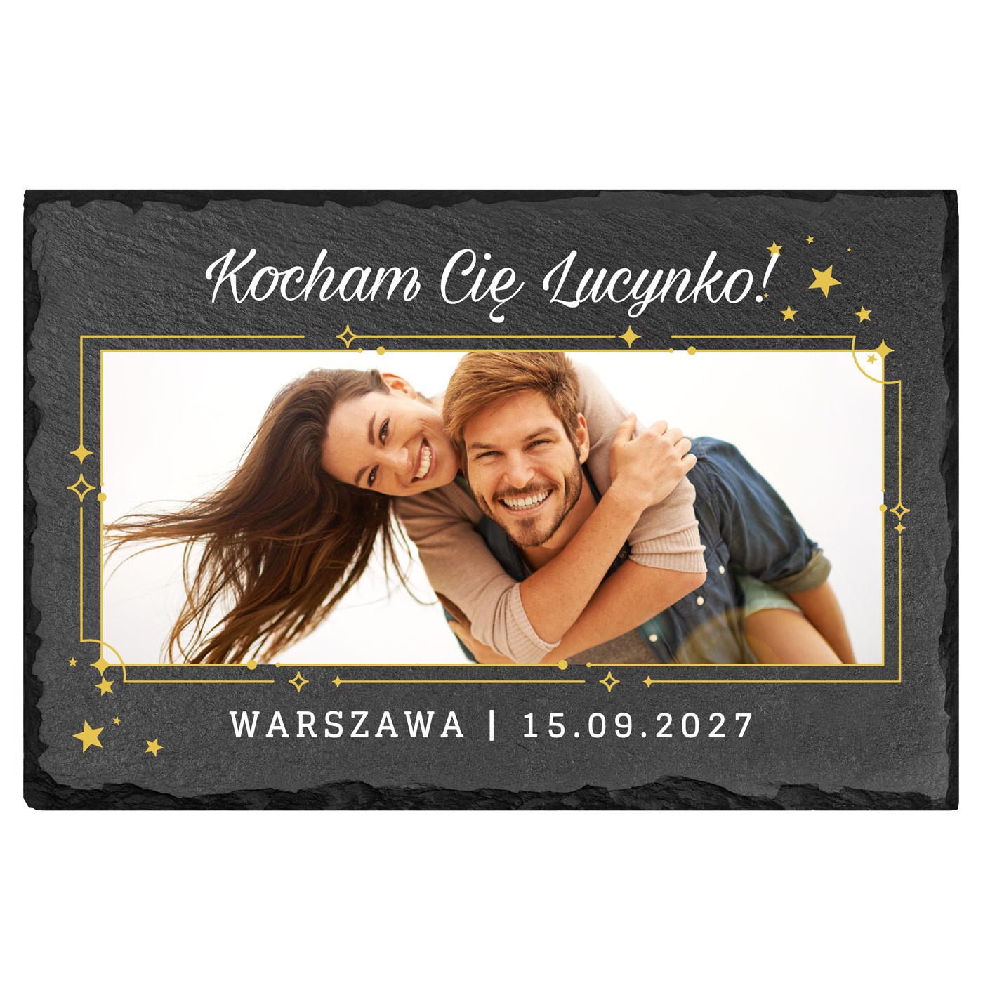 Kamienny łupek 20x30 z nadrukiem dla kobiety na urodziny rocznicę