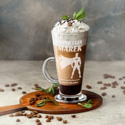 Szklanka do latte z grawerem dla taty kinomana
