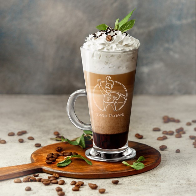Szklanka do latte z grawerem dla taty