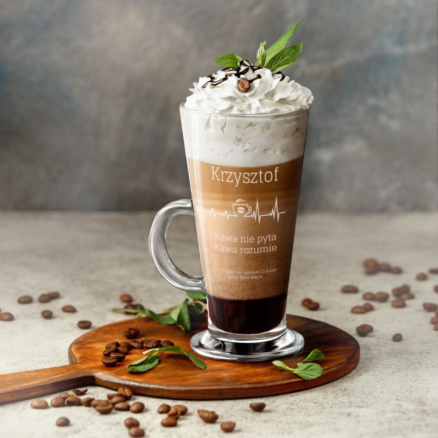 Szklanka do latte z grawerem dla męża