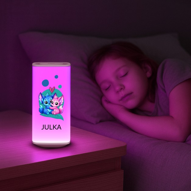 Lampka nocna LED z nadrukiem dla dziewczynki na dzień dziecka urodziny