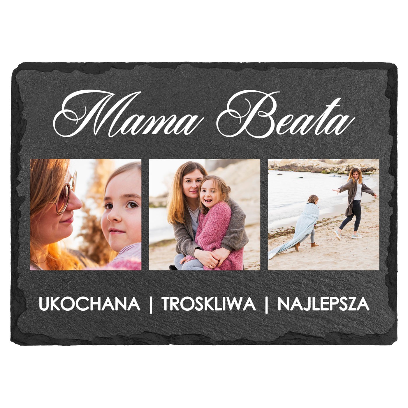 Kamienny łupek z nadrukiem 20x15 dla mamy na urodziny dzień mamy