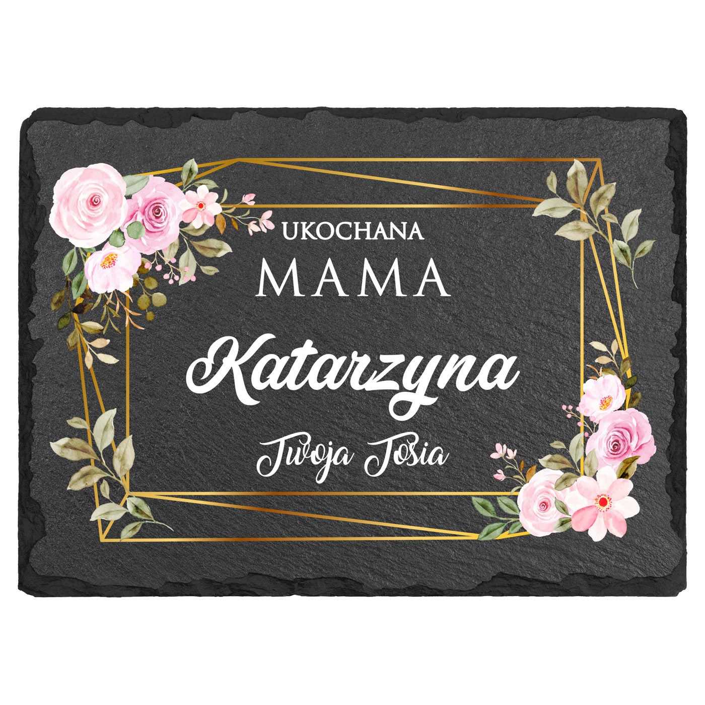 Kamienny łupek z nadrukiem 20x15 dla mamy