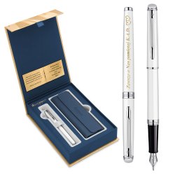 Zestaw Pióro Wieczne WATERMAN Hemisphere Białe CT