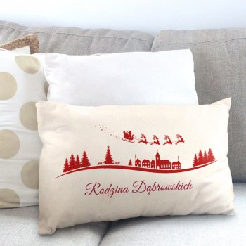Poduszka personalizowana z nadrukiem dla pary na święta