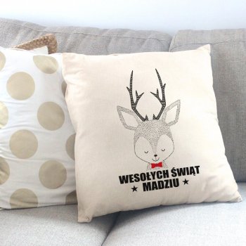 Poduszka personalizowana z nadrukiem NA ŚWIĘTA
