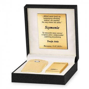 Zapalniczka plazmowa złota USB z grawerem dla tatuażysty