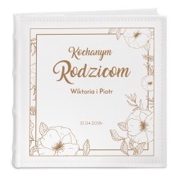Album na zdjęcia z nadrukiem dla rodziców jako podziękowanie ślubne