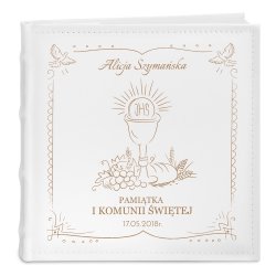 Album na zdjęcia z nadrukiem dla dziewczynki na komunię
