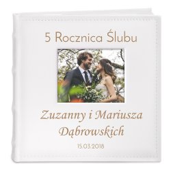 Album z nadrukiem na zdjęcia dla pary na 5 rocznicę ślubu