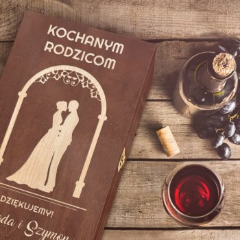 EKSKLUZYWNA SKRZYNKA XL NA WINO Z GRAWEREM