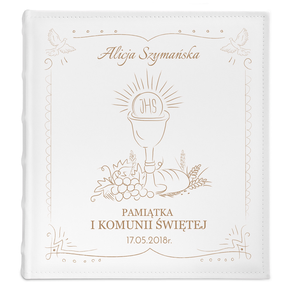 Album na zdjęcia z nadrukiem dla dziewczynki na komunię