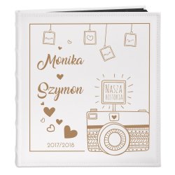 Album na zdjęcia z nadrukiem dla pary na ślub rocznicę parapetówkę
