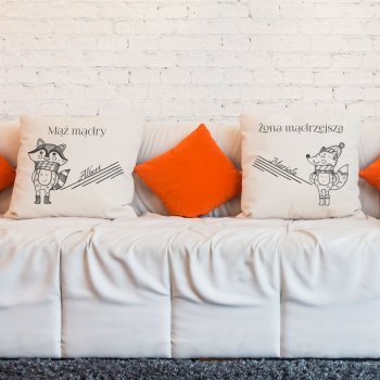 Zestaw poduszek personalizowanych z nadrukiem LISKI